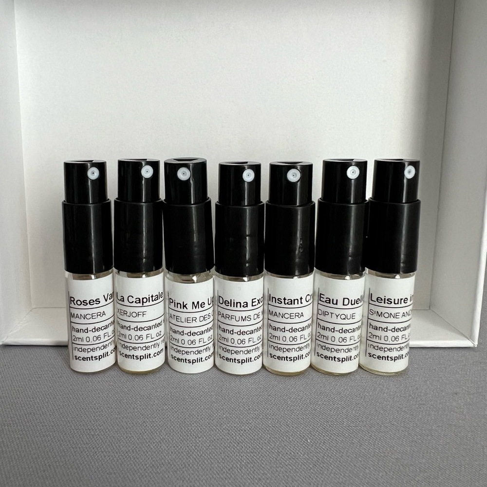 12 perfume samples